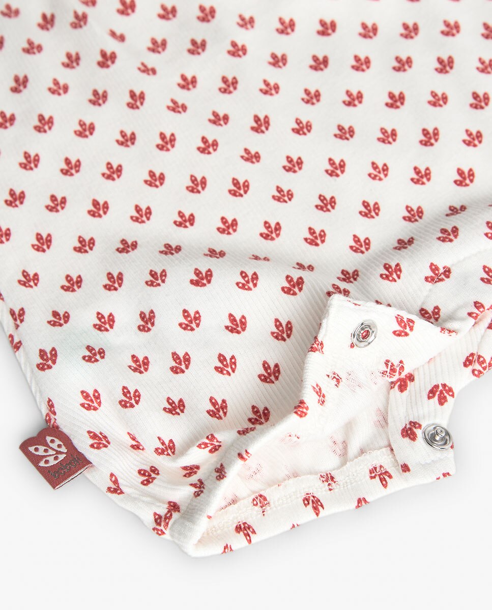 Babygrow para Bebé Microestampado de Algodão Boboli Branco-4