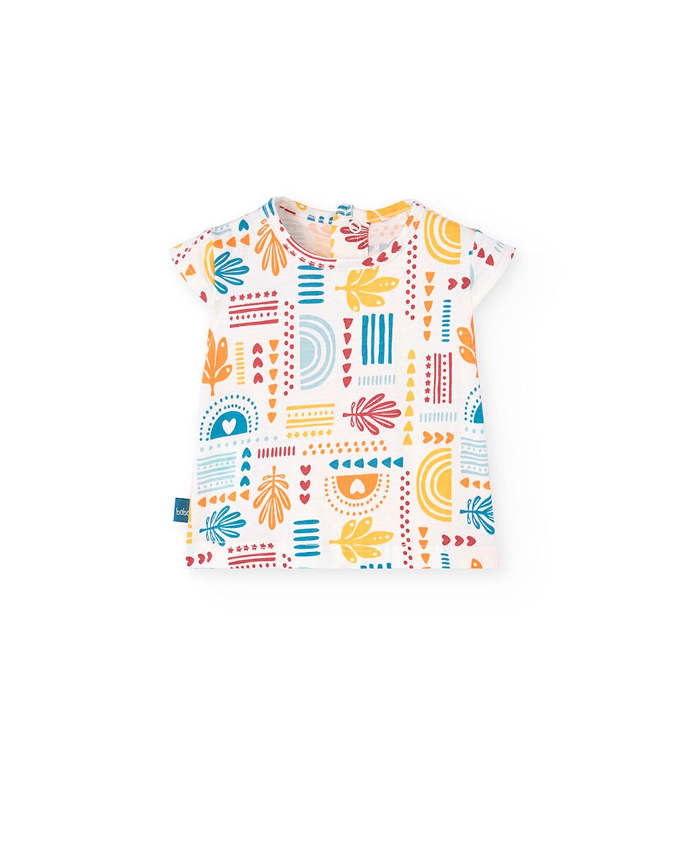 Conjunto para Bebé de T-shirt de Manga Curta e Jardineira com Folhos Boboli Verde-escuro-3