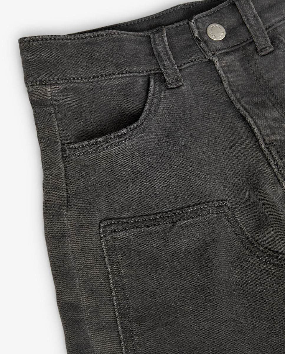 Bermudas Lisa e com Bolsos Cinzento-claro-3