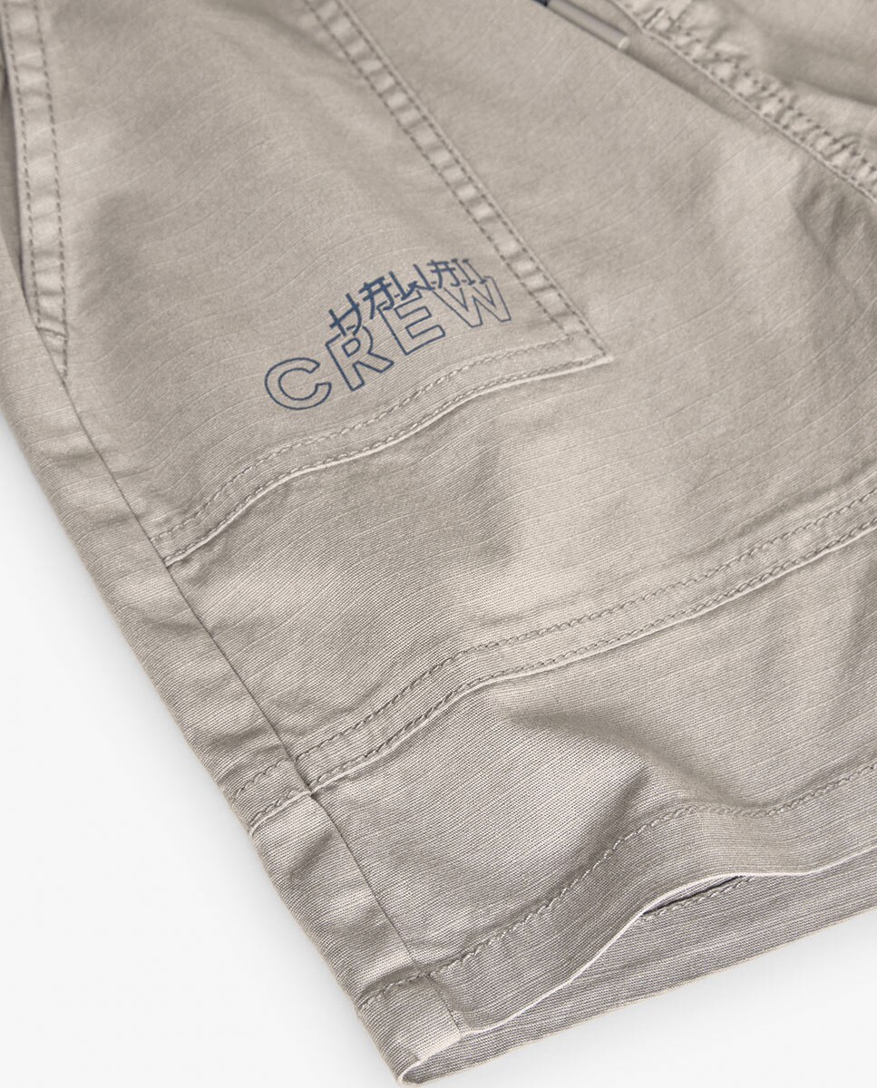 Bermudas Lisas com Cordão de Ajuste Castanho-4