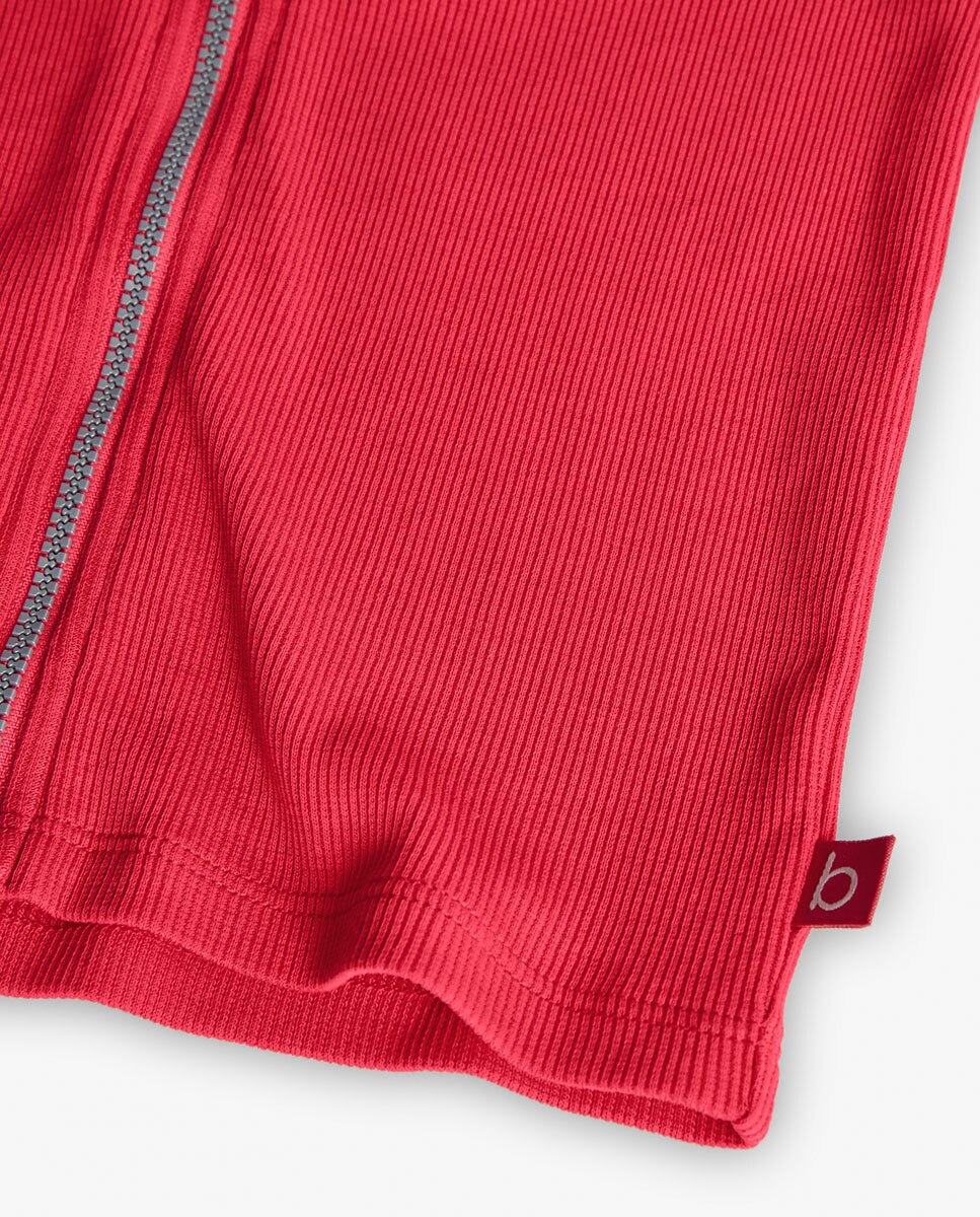 Casaco Infantil Liso com Capuz e Fecho Zip Boboli Fúcsia-4