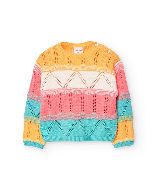 Imagem 0 de Camisola para Bebé Colour Block com Perfurados