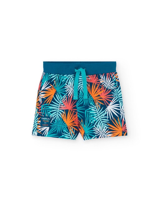 Imagem 0 de Bermudas para Bebé de Algodão com Estampado Tropical