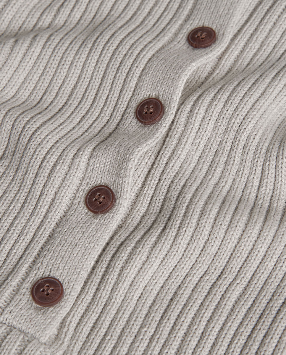 Babygrow para Bebé com Mangas Compridas e Fecho Frontal Boboli Cru-3