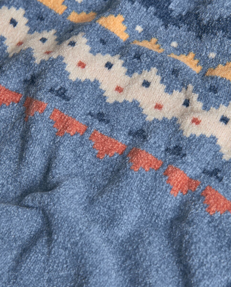 Babygrow para Bebé com Manga Comprida e Gola Redonda Azul-3
