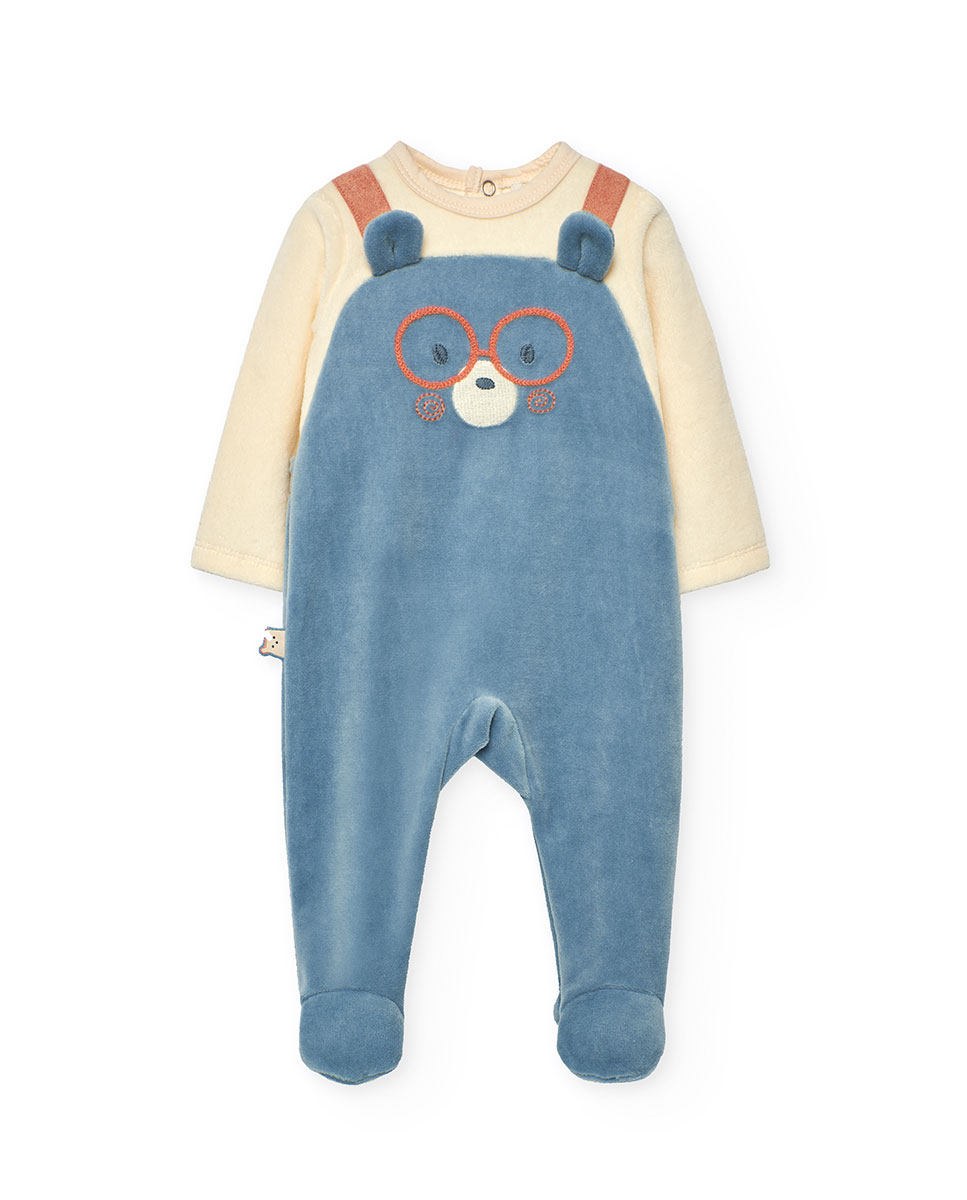 Imagem 0 de Babygrow para Bebé de Veludo com Manga Comprida