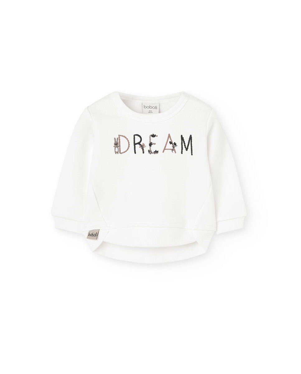 Conjunto para Bebé de T-shirt e Calças com Bolinhas Boboli Branco-3