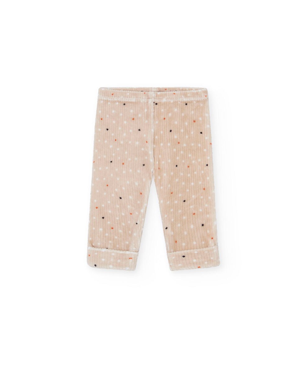 Conjunto para Bebé de T-shirt e Calças com Bolinhas Boboli Branco-4