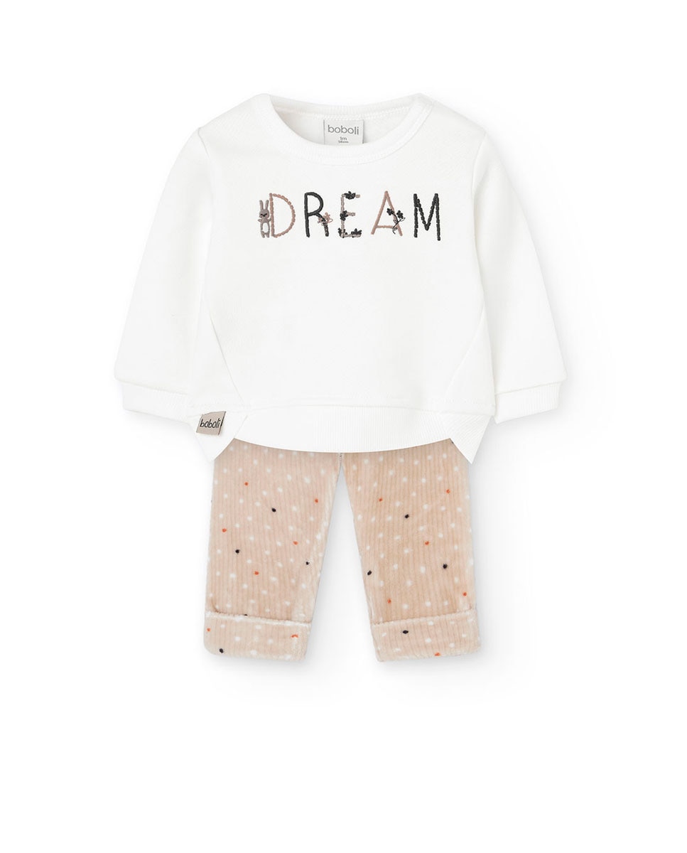 Imagem 0 de Conjunto para Bebé de T-shirt e Calças com Bolinhas