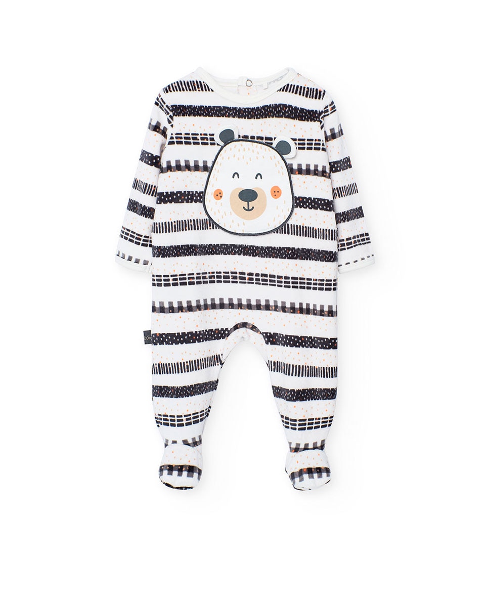 Imagem 0 de Babygrow de Veludo para Bebé com Manga Comprida