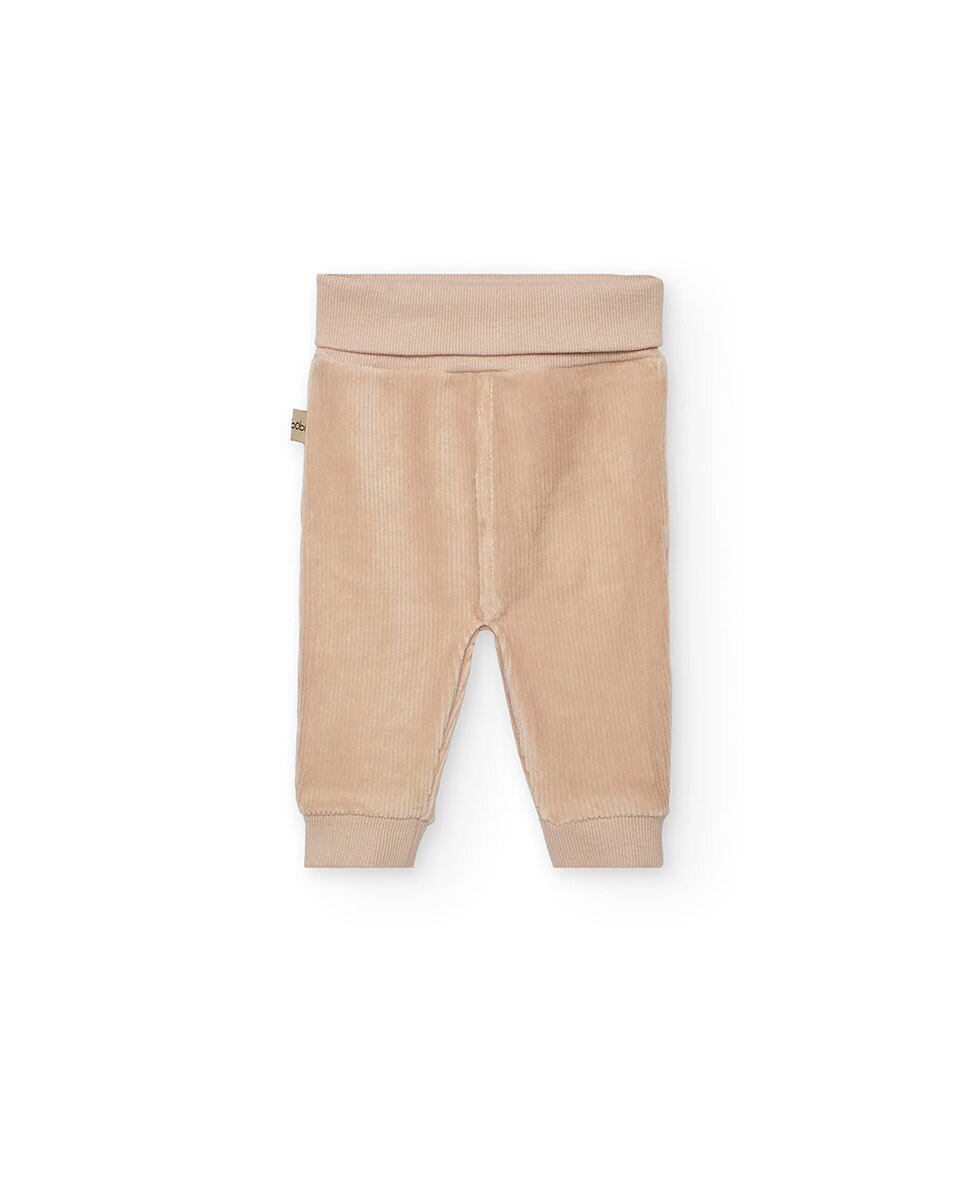 Conjunto para Bebé de Sweatshirt com Desenho Frontal e Calças Boboli Creme-4