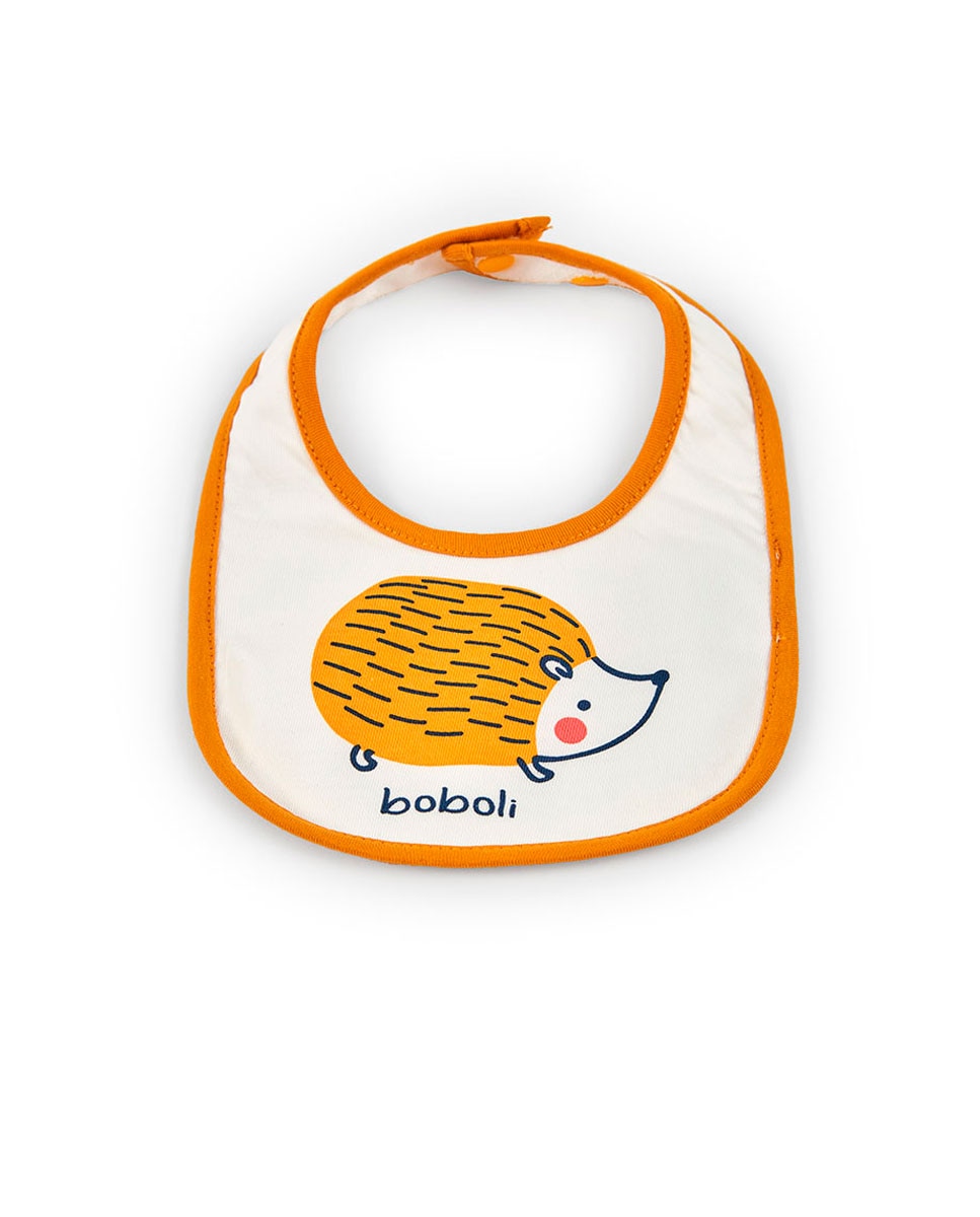 Pack de 4 Babetes de Bebé com Fecho de Botão Branco-2