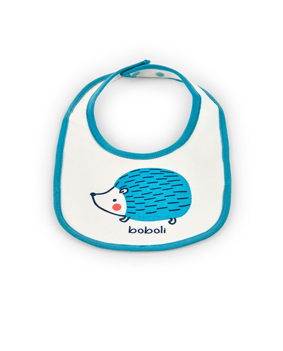 Pack de 4 Babetes de Bebé com Fecho de Botão Branco-3