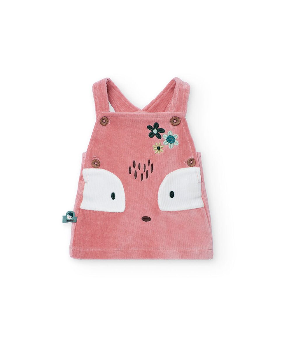 Conjunto para Bebé de Body e Vestido de Bombazina Boboli Rosa-claro-4