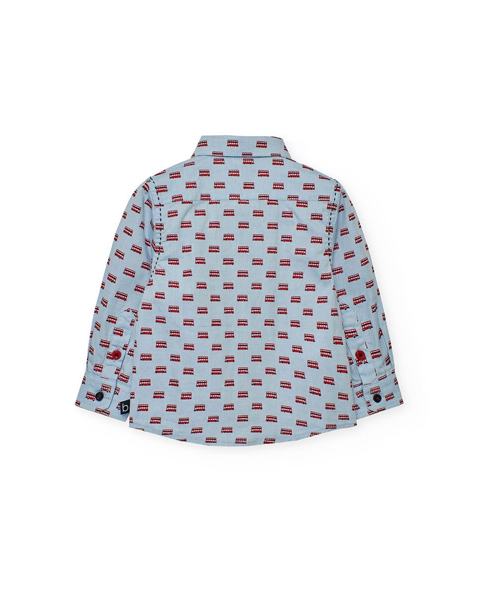 Camisa Oxford Infantil com Estampado Boboli Multicolor-2