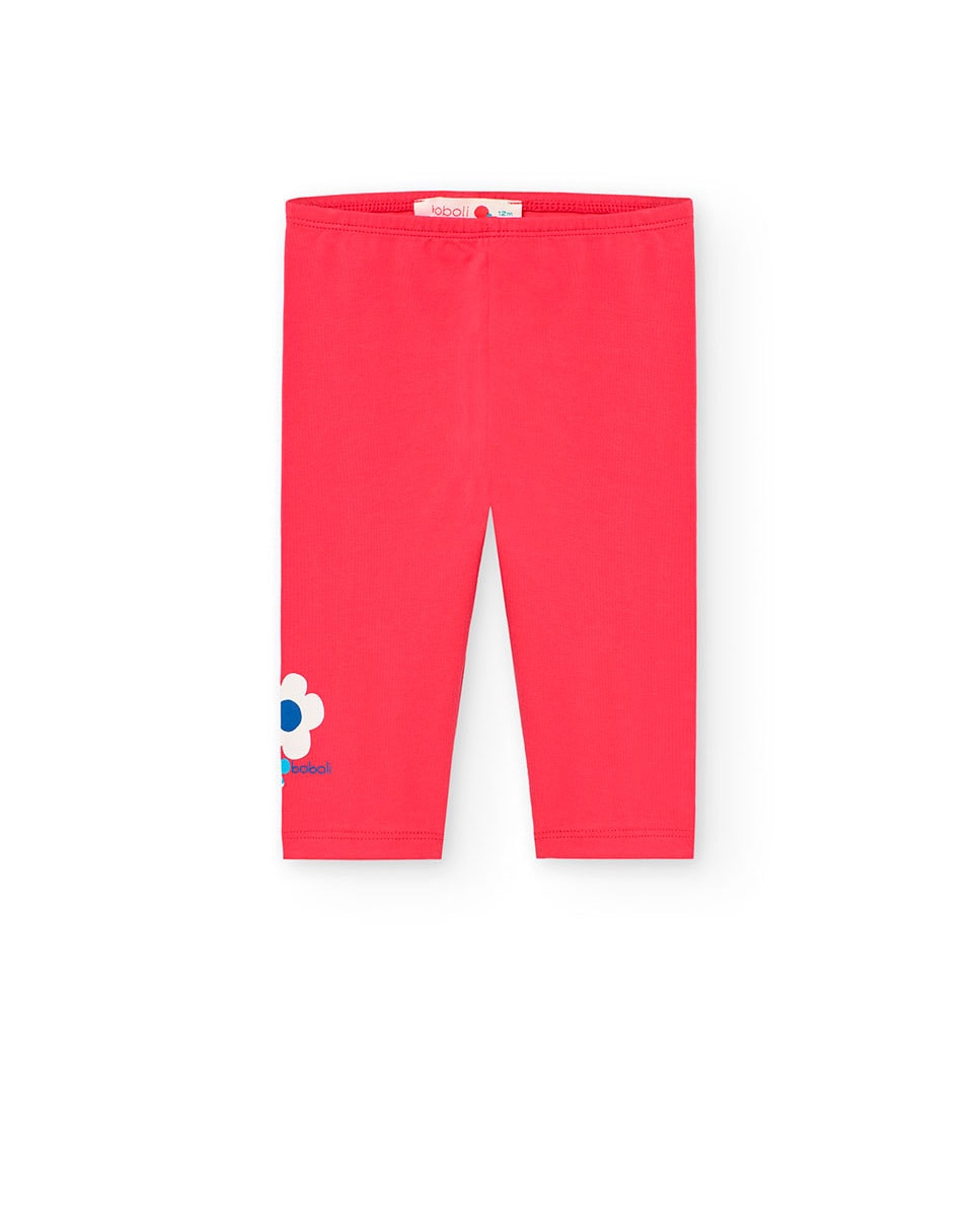 Leggings para Bebé Corsários com Detalhe na Perna Boboli Fúcsia-1