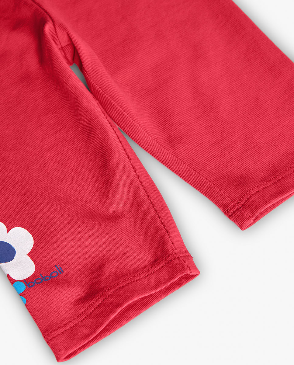 Leggings para Bebé Corsários com Detalhe na Perna Boboli Fúcsia-4