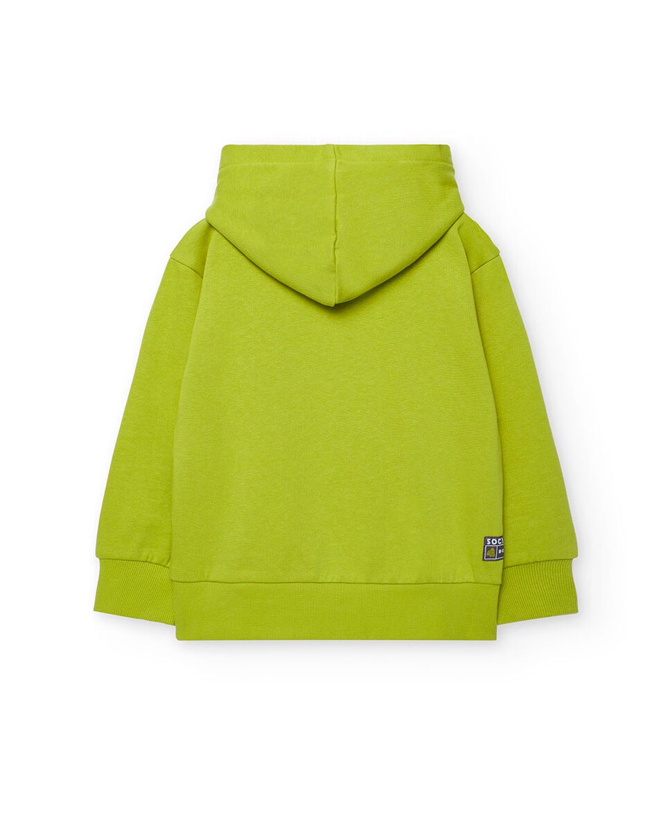 Sweat Infantil com Bolso Canguru e Capuz Boboli Pistácio-2