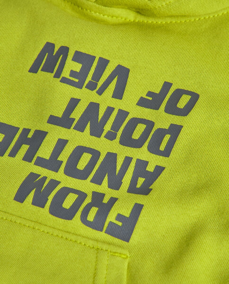 Sweat Infantil com Bolso Canguru e Capuz Boboli Pistácio-3