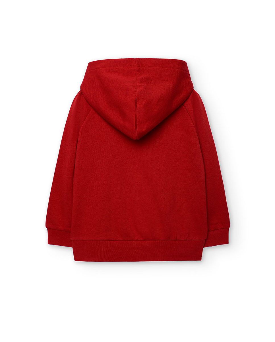 Sweatshirt de Felpa Infantil com Gola Boboli Vermelho-2