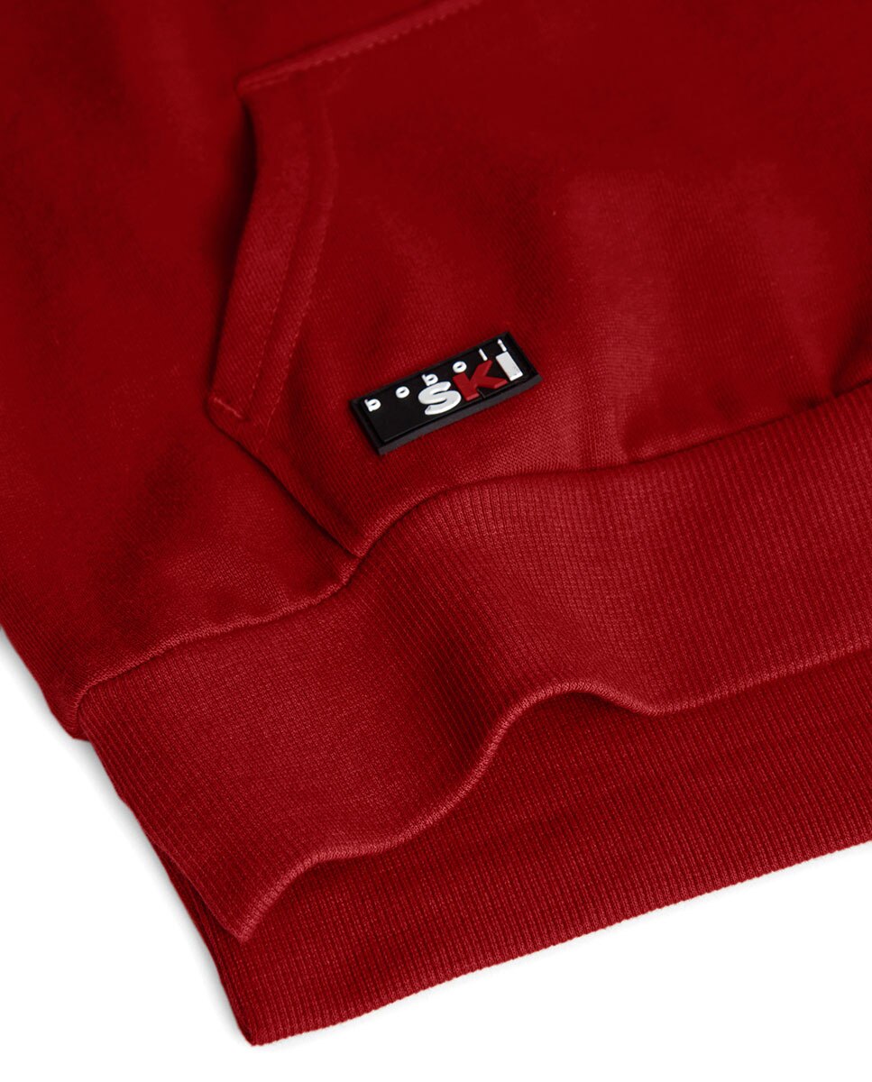 Sweatshirt de Felpa Infantil com Gola Boboli Vermelho-4
