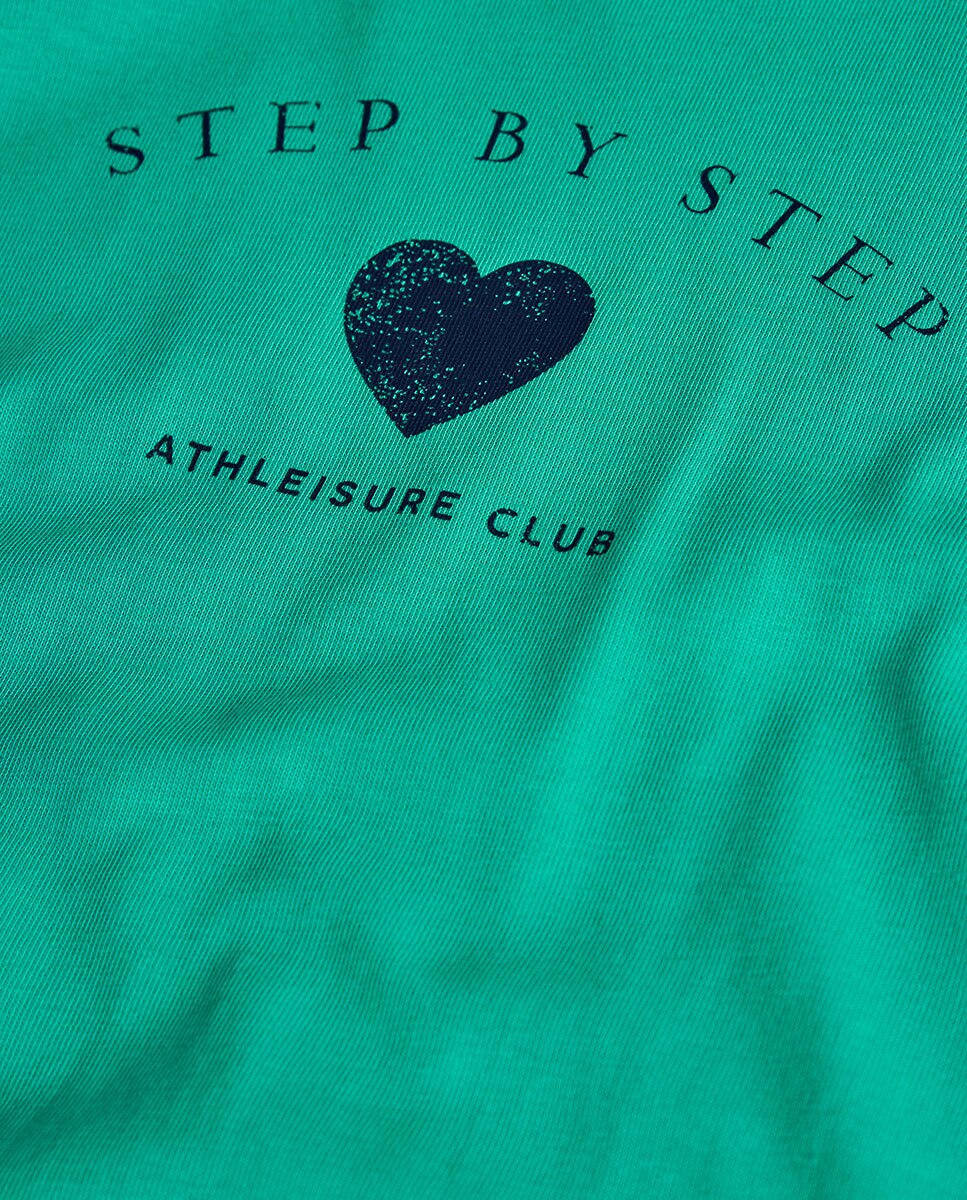 T-shirt de Algodão Infantil com Desenho Frontal Boboli Verde-3