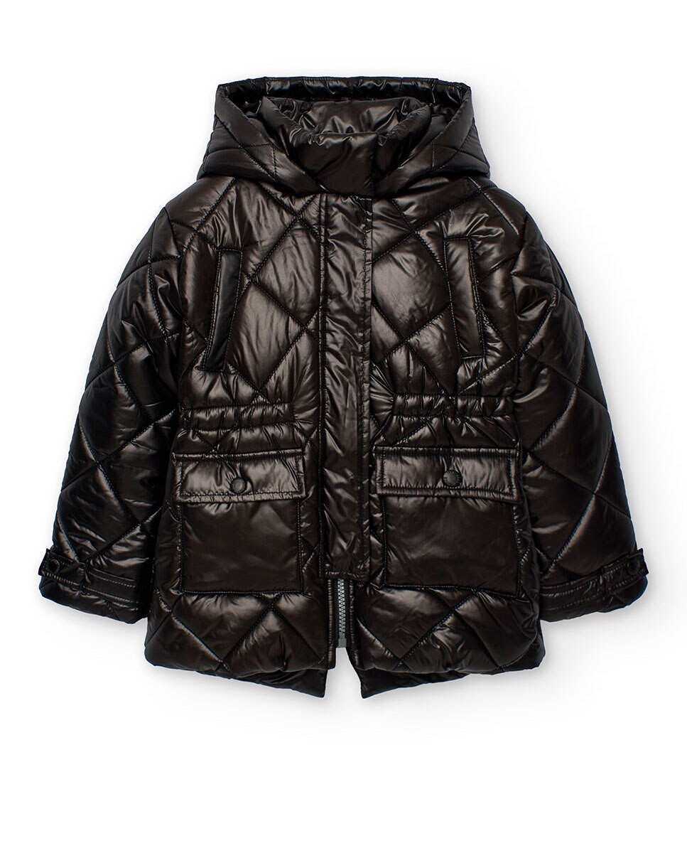 Imagem 0 de Parka Lisa com Bolsos Exteriores e Capuz