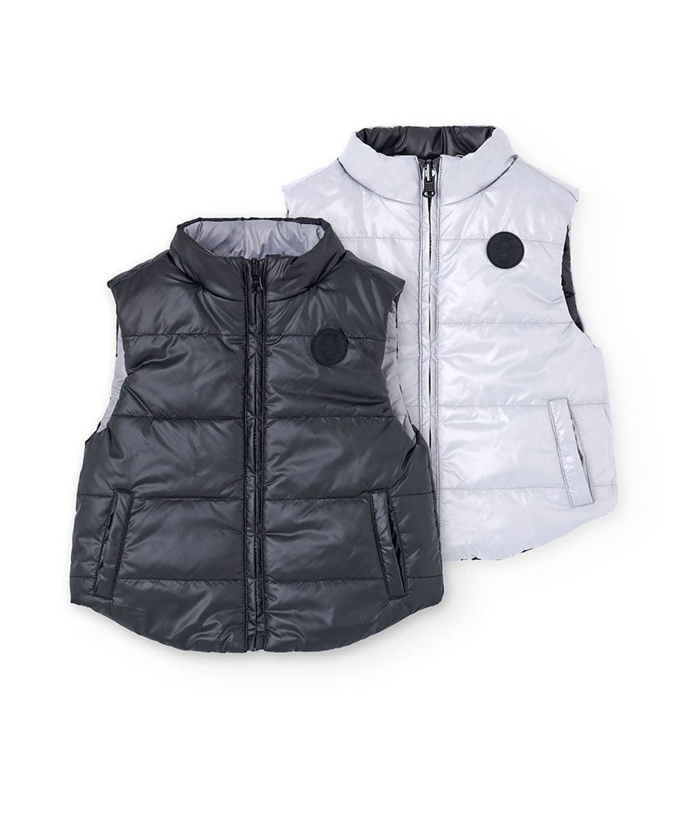 Colete Liso Infantil Boboli Preto-1