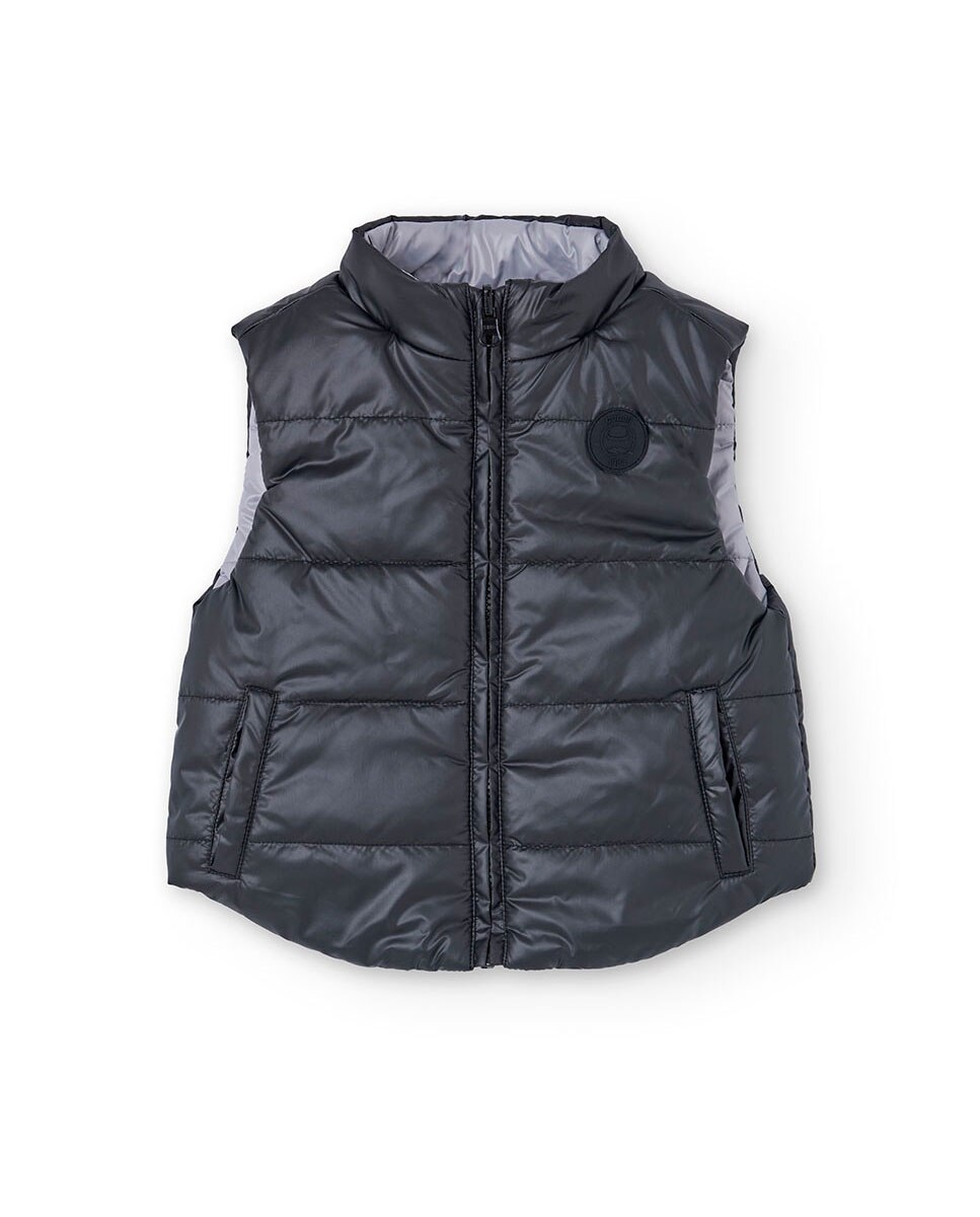 Colete Liso Infantil Boboli Preto-3