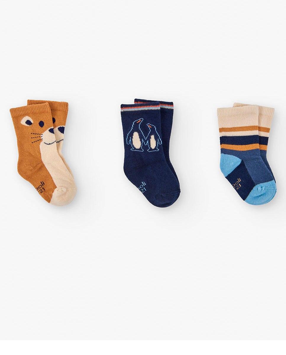 Pack de Meias para Bebé com Estampado Multicolor-1