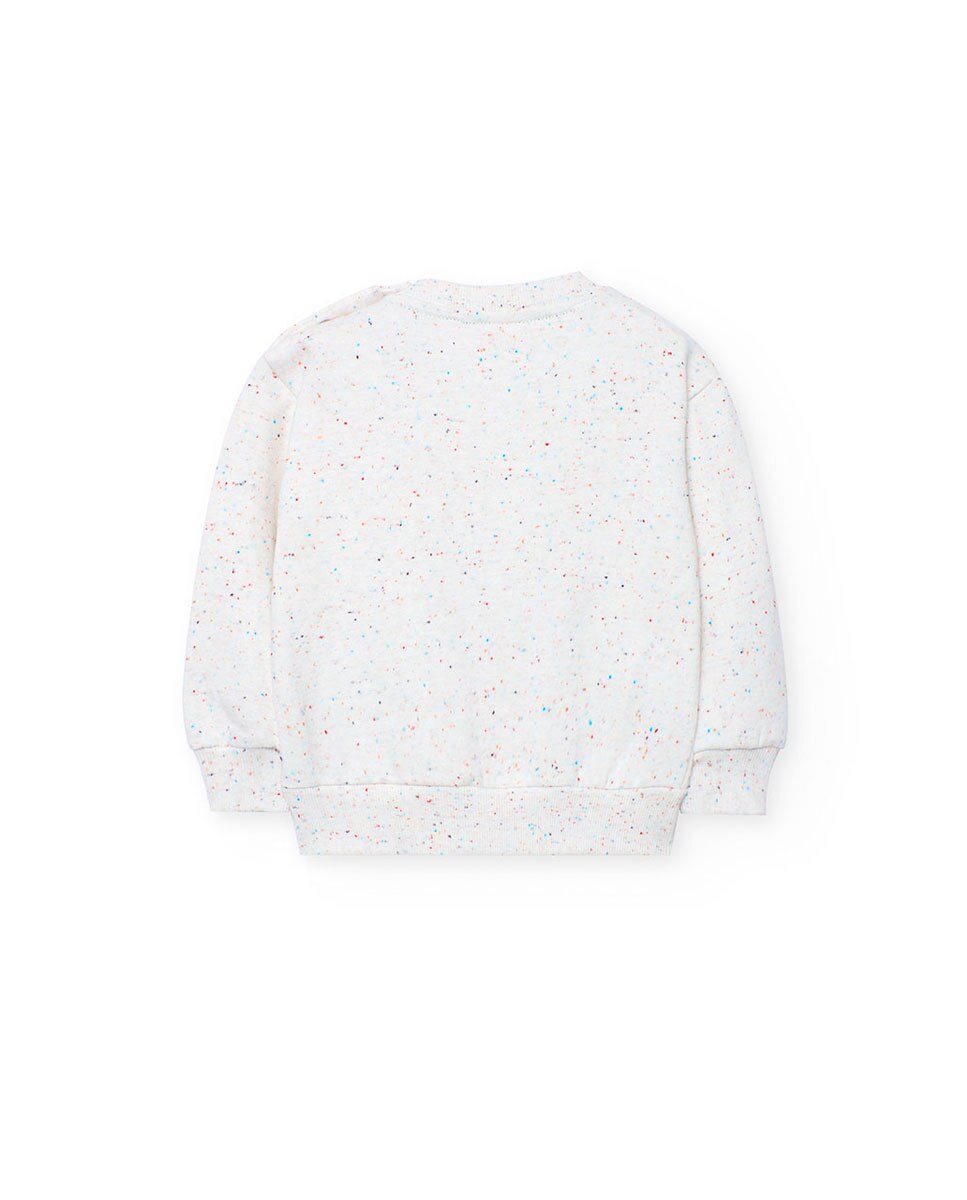Sweatshirt para Bebé com Gola Redonda e Desenho Frontal Boboli Branco-2