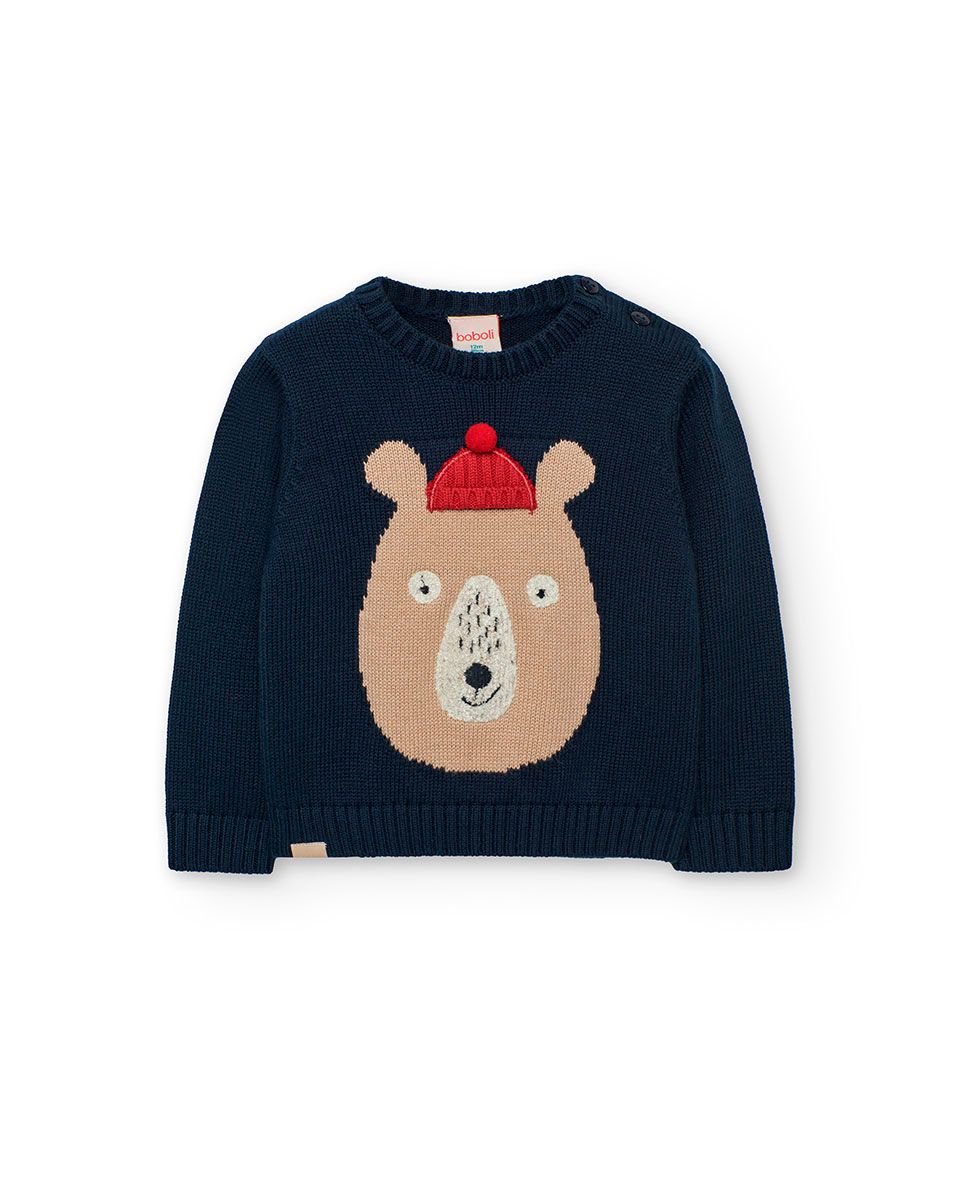 Imagem 0 de Camisola Infantil com Desenho Frontal e Abertura na Gola