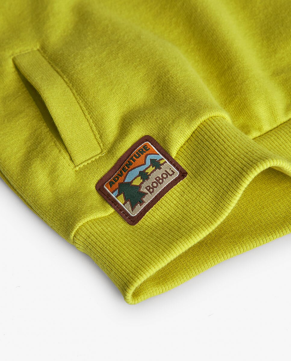 Sweatshirt para Bebé com Capuz e Fecho na Gola Boboli Verde Azeitona-4