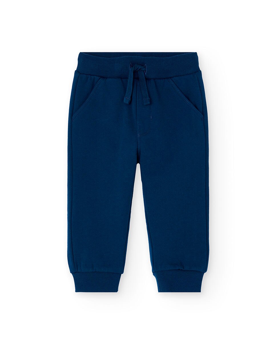 Conjunto de Sweatshirt e Calças Infantil com Estampado Boboli Azul-4