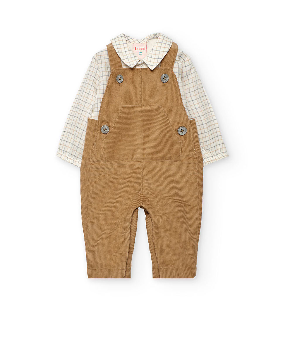 Imagem 0 de Conjunto para Bebé com Manga Comprida e Quadrados