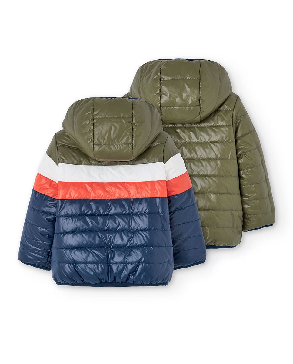 Parka Comprida Infantil com Estampado e Capuz Multicolor-2