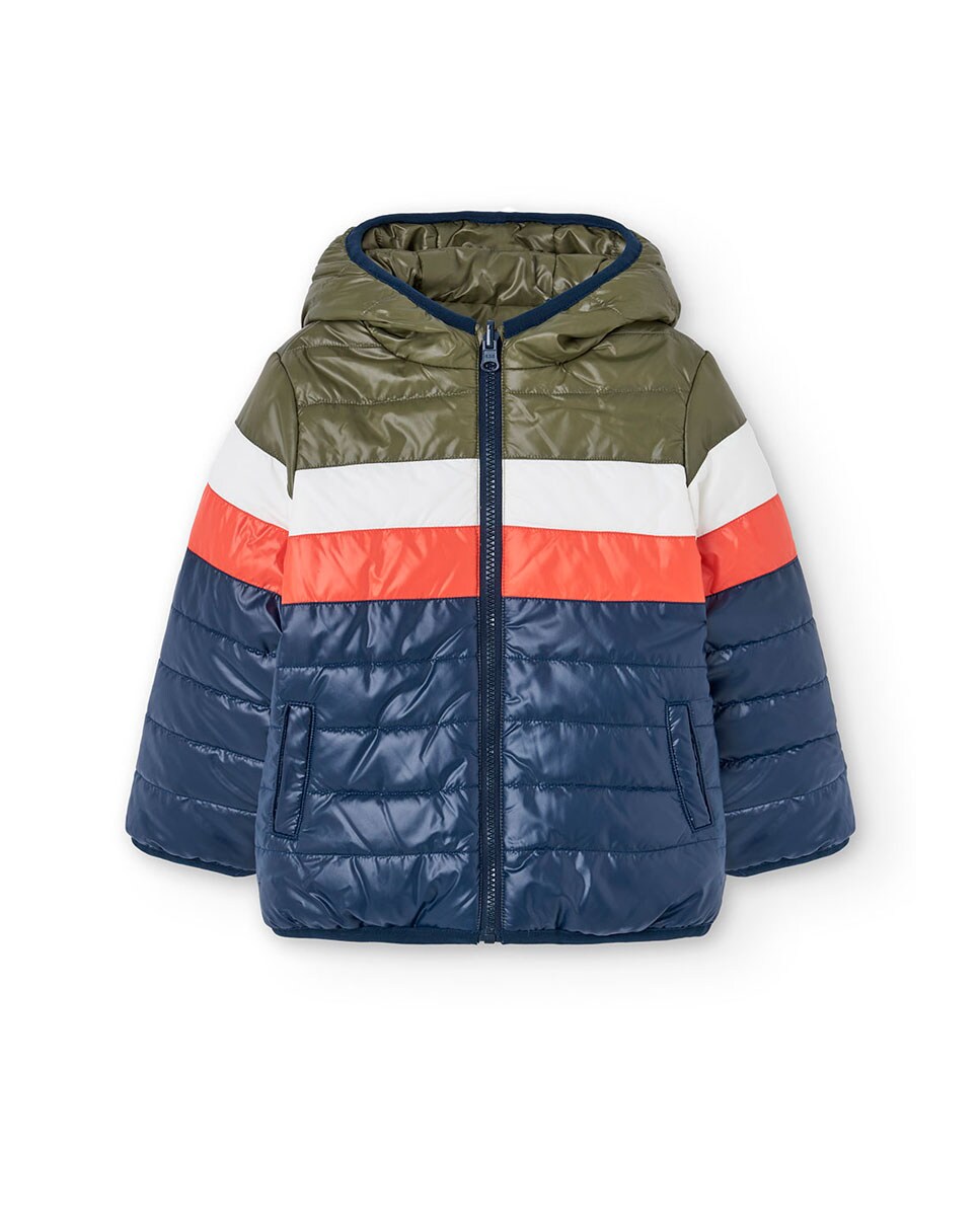 Parka Comprida Infantil com Estampado e Capuz Multicolor-3