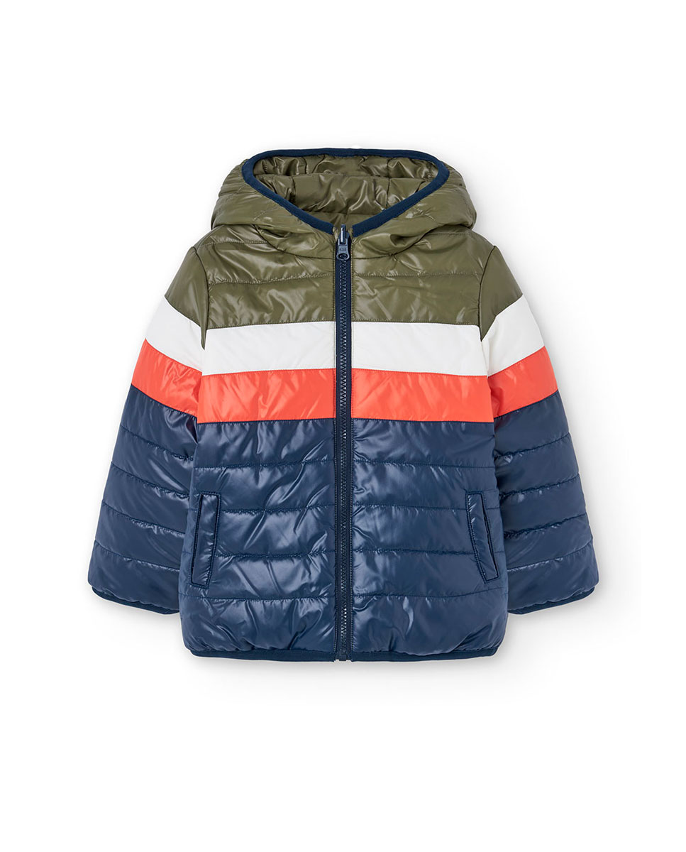 Parka Comprida Infantil com Estampado e Capuz Multicolor-3