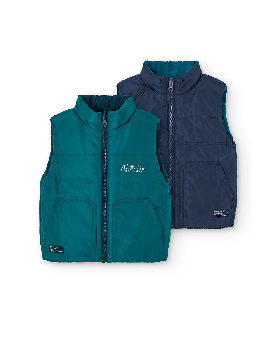 Imagem 0 de Colete Infantil com Bolso Frontal e Gola Semi-gola Alta