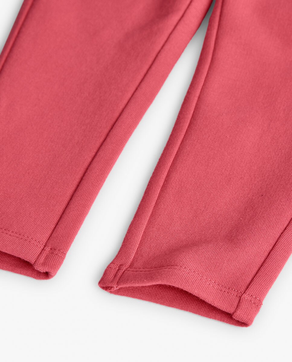 Jegging Infantil de Felpa com Ajuste de Borracha Boboli Rosa-4