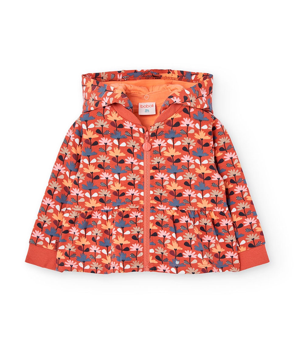 Imagem 0 de Casaco de Felpa Infantil com Capuz e Estampado Grande