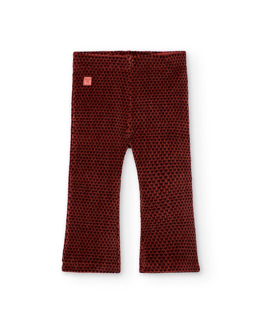 Imagem 0 de Calças Largas de Bombazina Infantil com Microestampado