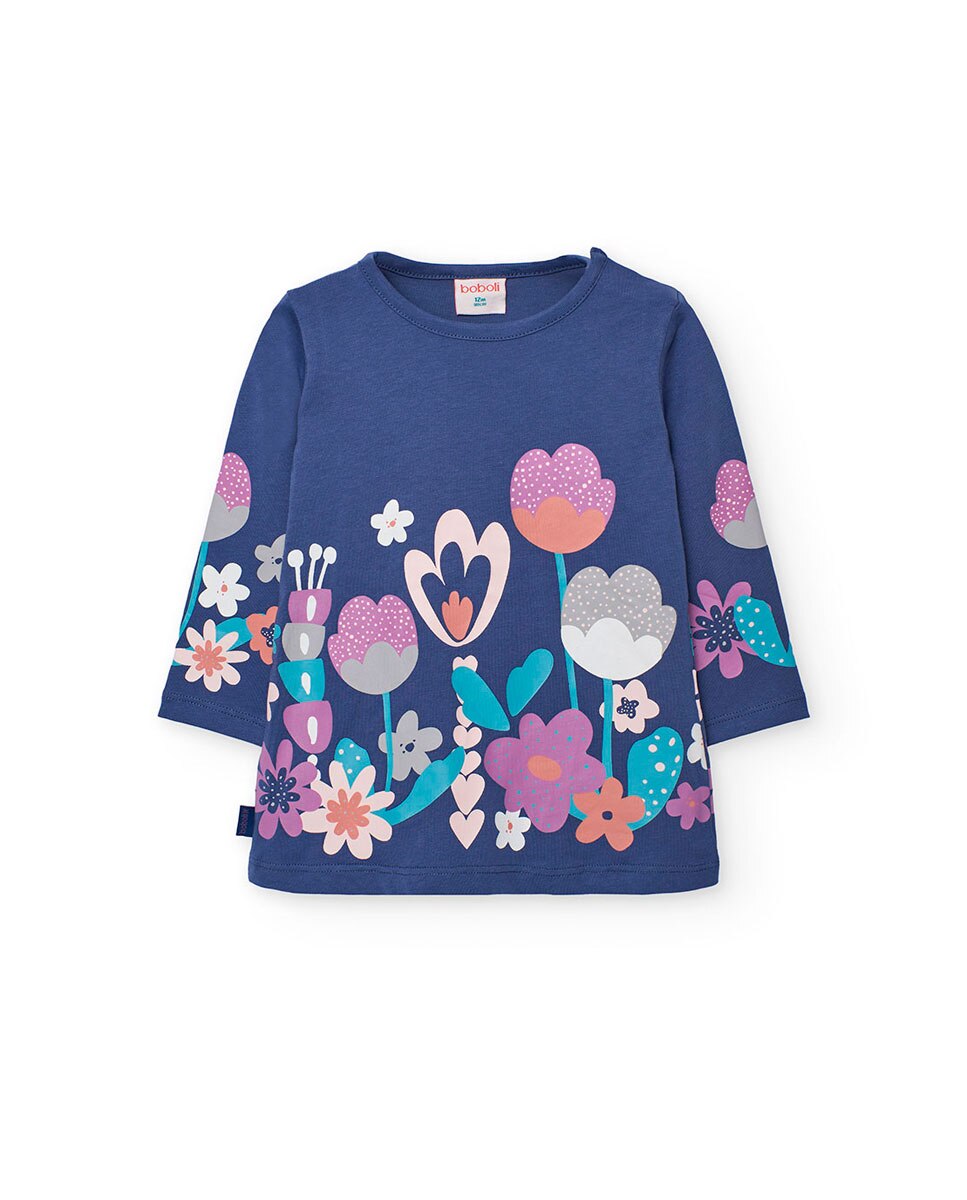 Conjunto para Bebé de T-shirt e Leggings com Estampado Floral Boboli Multicolor-3
