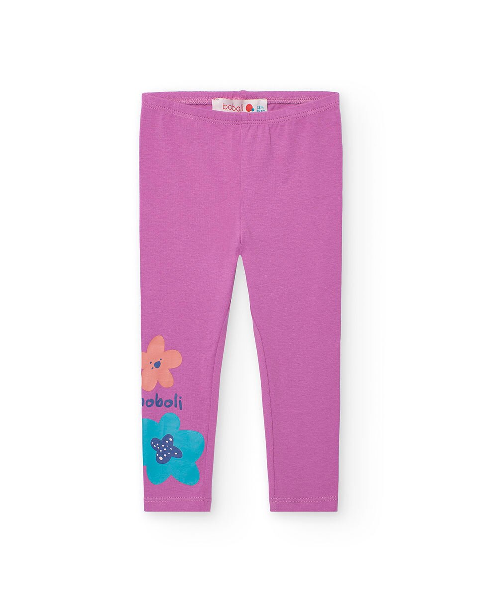 Conjunto para Bebé de T-shirt e Leggings com Estampado Floral Boboli Multicolor-4