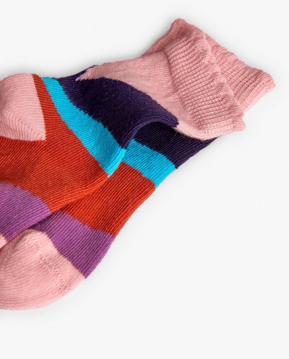 Pack de 3 Pares de Meias Curtas com Estampado de Bebé Multicolor-2