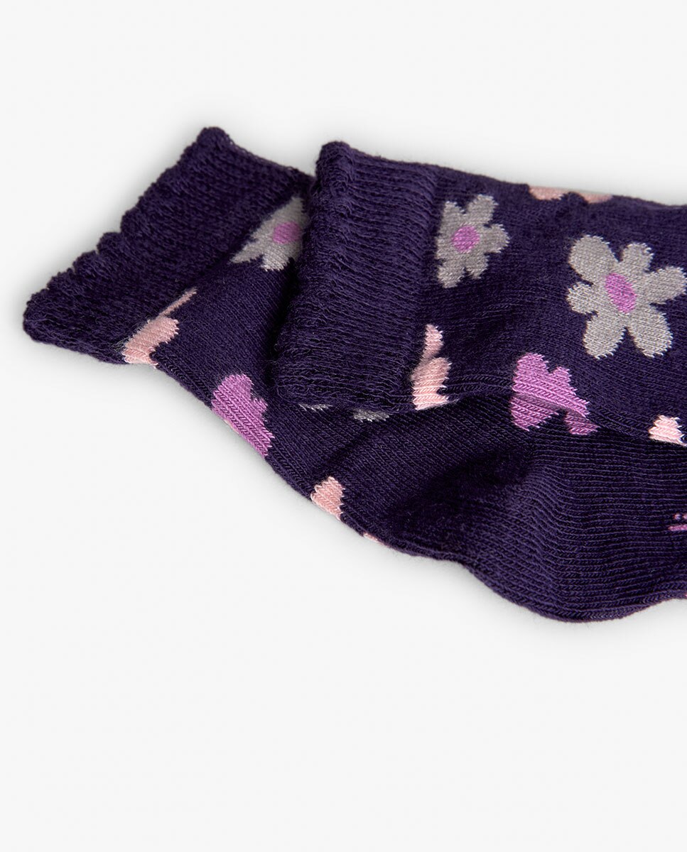 Pack de 3 Pares de Meias Curtas com Estampado de Bebé Multicolor-3