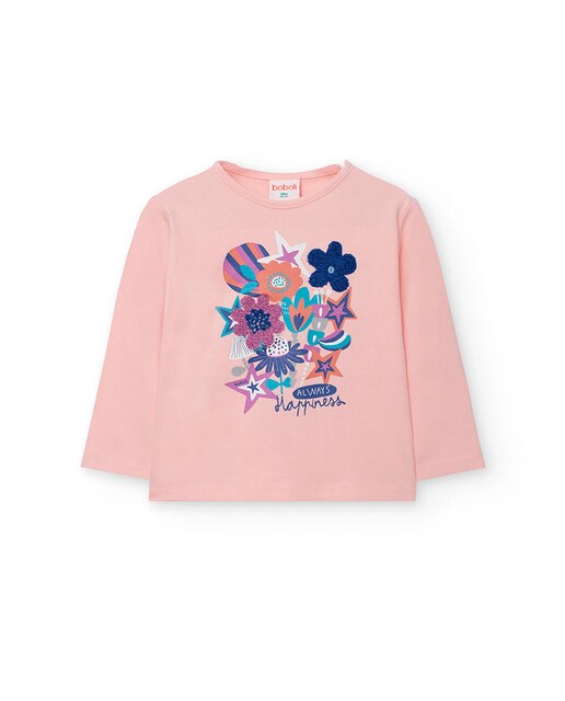 Imagem 0 de T-shirt para Bebé com Desenho Frontal e Mangas Compridas