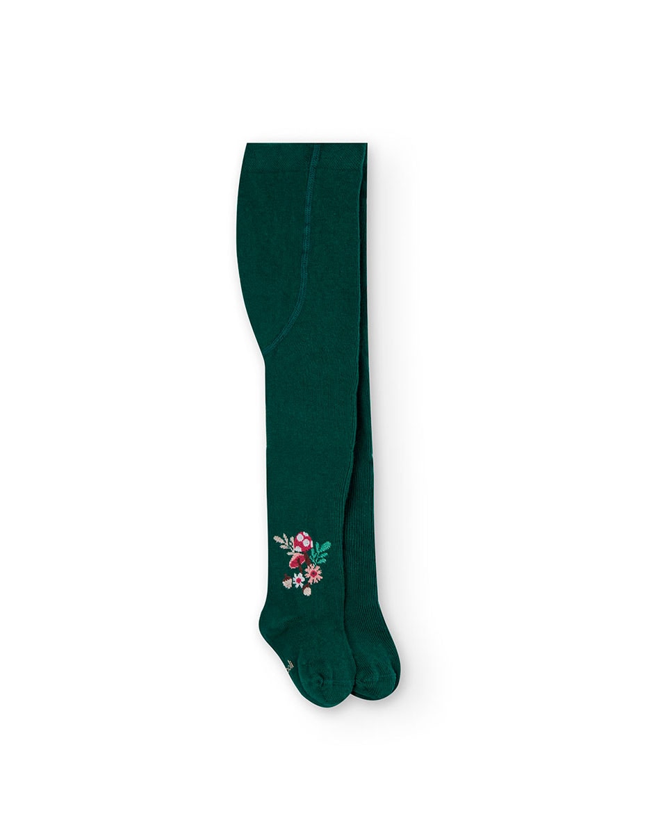 Collants Infantil com Cintura Elástica e Estampado Boboli Verde-1