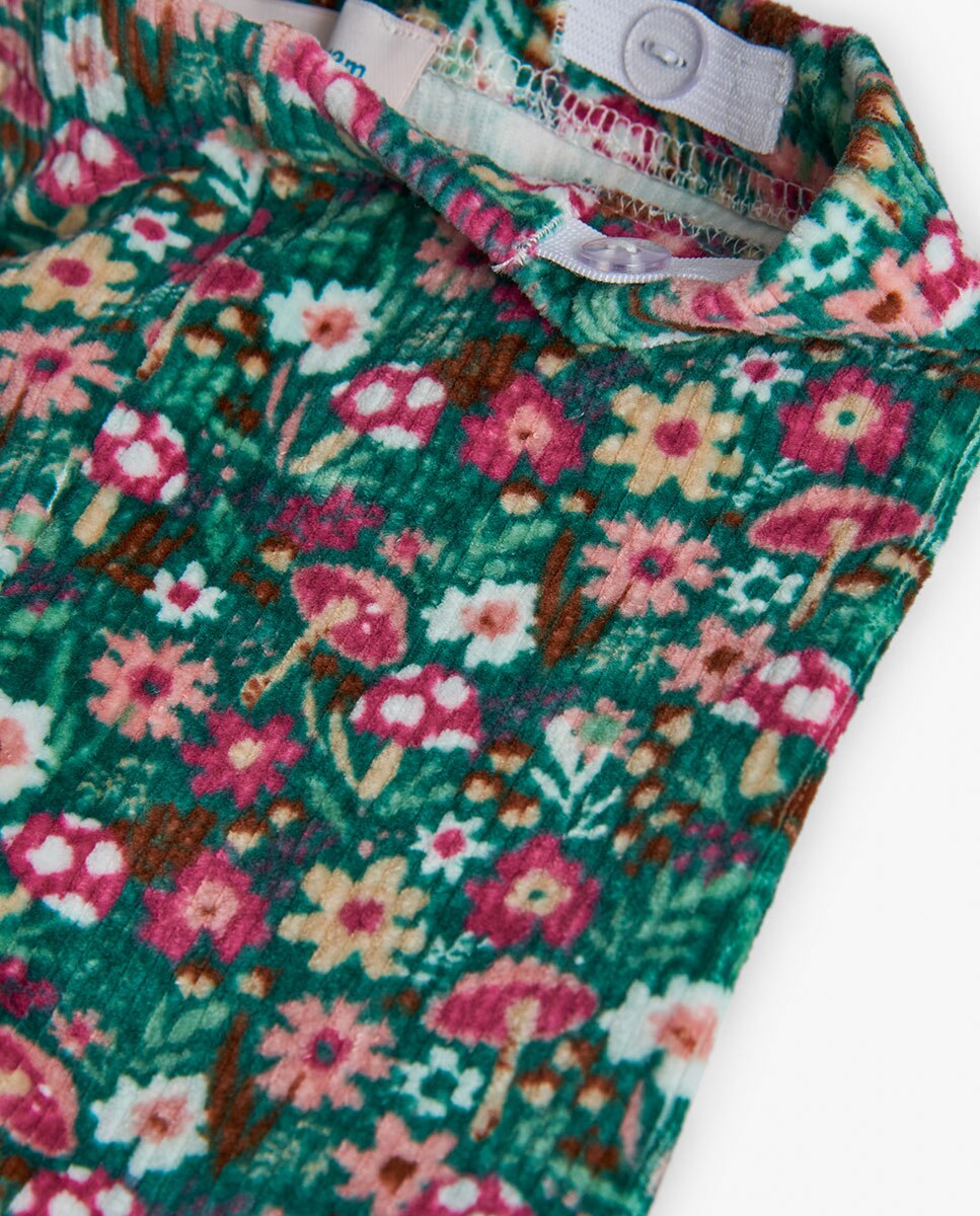Leggings de Bombazina Infantil com Estampado Chamativo Boboli Multicolor-3
