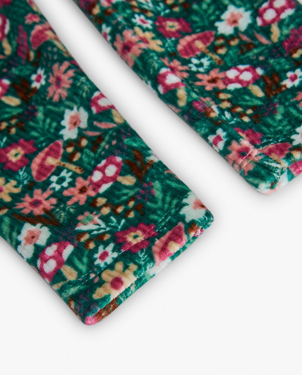 Leggings de Bombazina Infantil com Estampado Chamativo Boboli Multicolor-4
